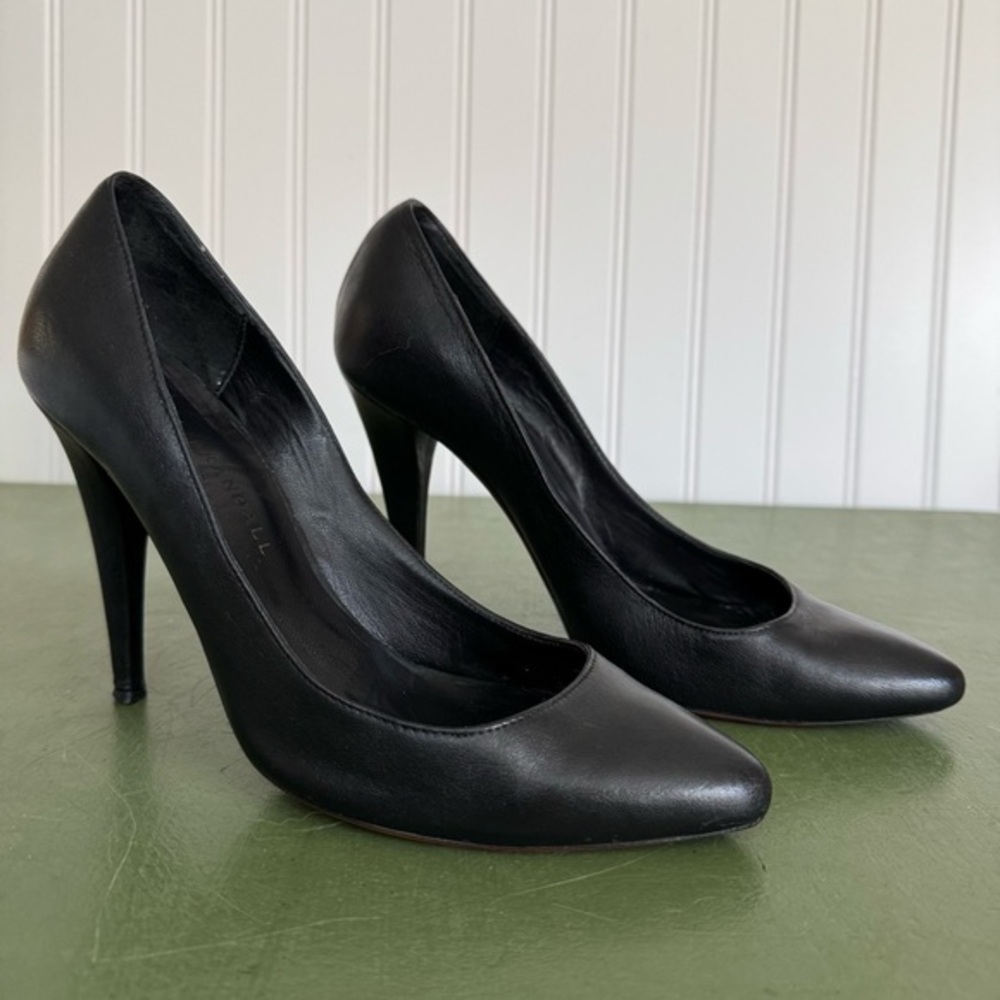Loeffler Randall Classic 4" Heels in Black Leather *Italy*